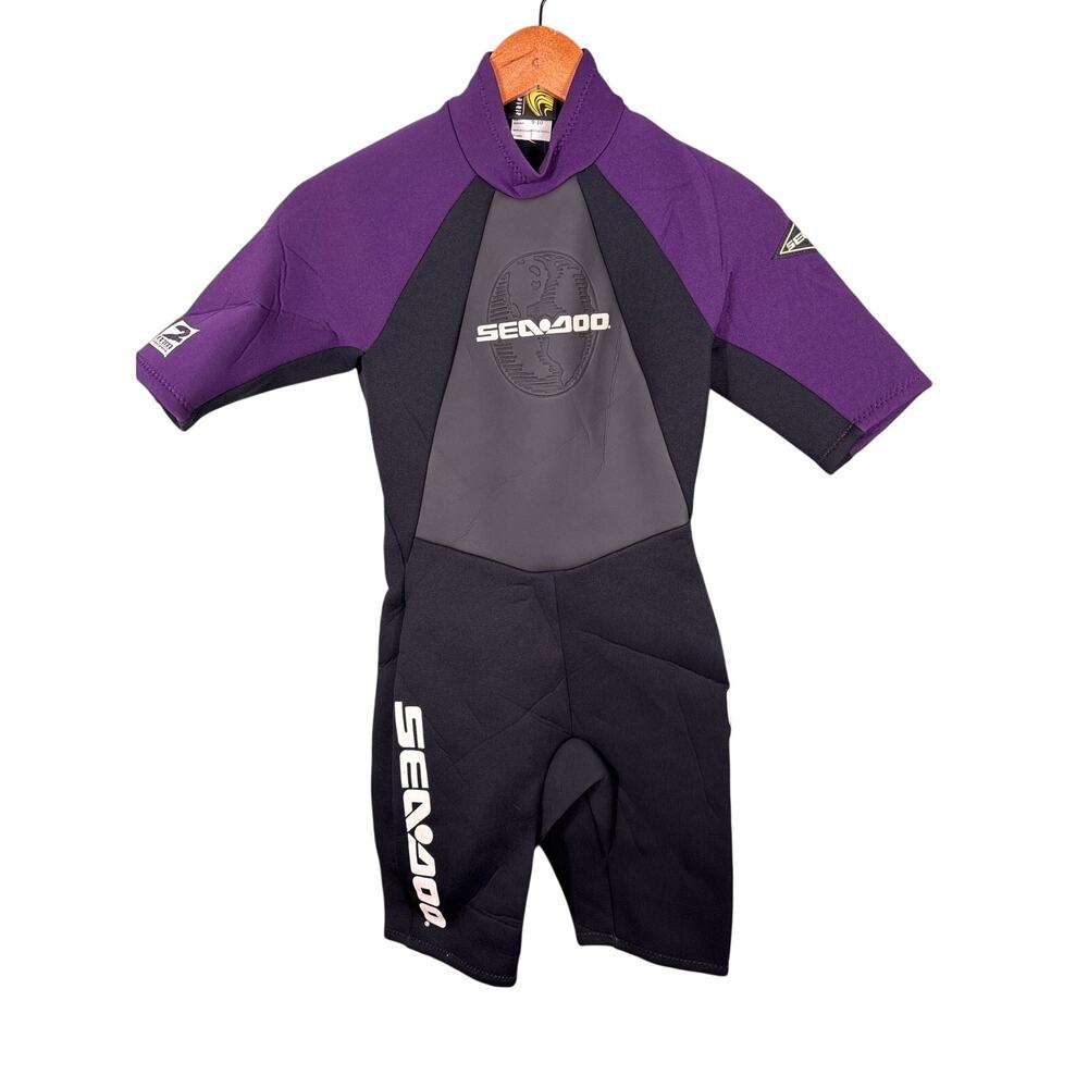 Sea Doo Wetsuit‎ Women's Size 9-10 Black Purple Swimming Diving Snorkeling Gear